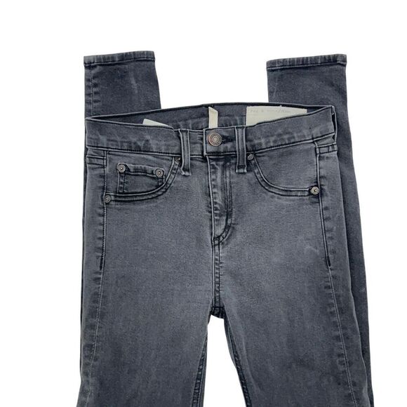 Rag & Bone High Rise Leggings Black Women's Size 25 Stretchy 30" Inseam - Picture 3 of 11